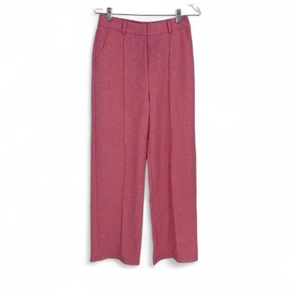 Nasty Gal Pink High-Rise Straight Leg Trousers - Picture 2 of 7